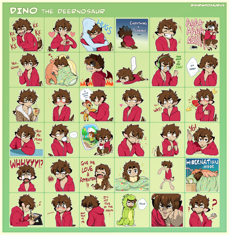 Dino Telegram Stickers by shrimposaurus on DeviantArt Dino Telegram Stickers by shrimposaurus on DeviantArt