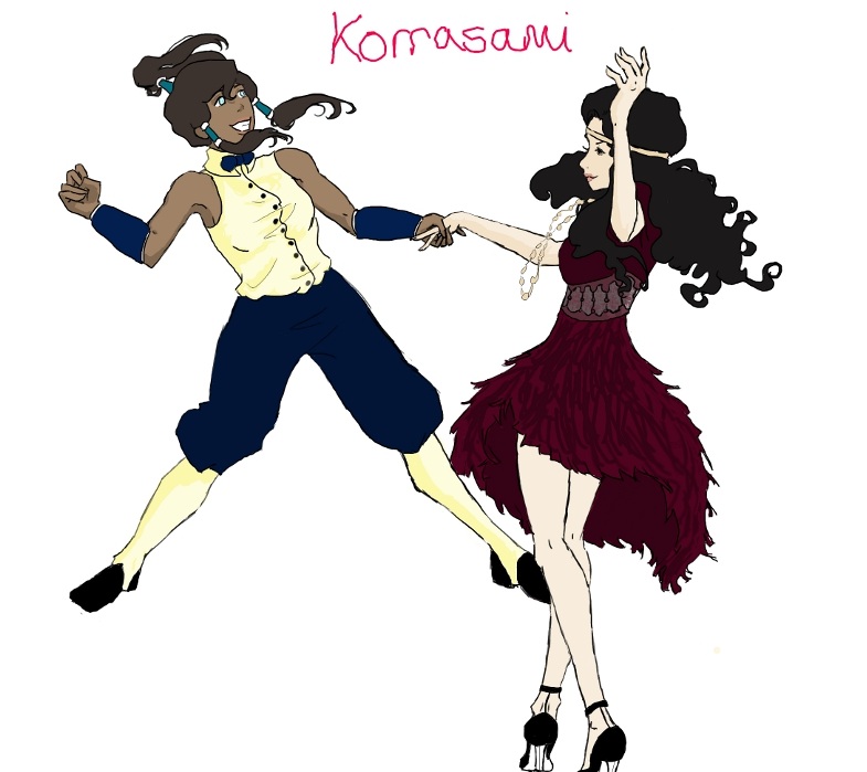 Korra and Asami Swing dancing