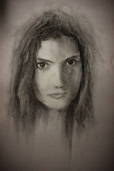 Portrait in charcoal