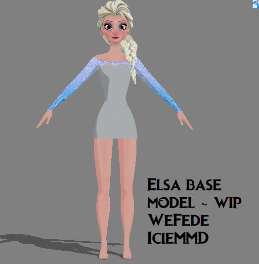 Elsa Base Model ~ WIP by IcieMMD on DeviantArt