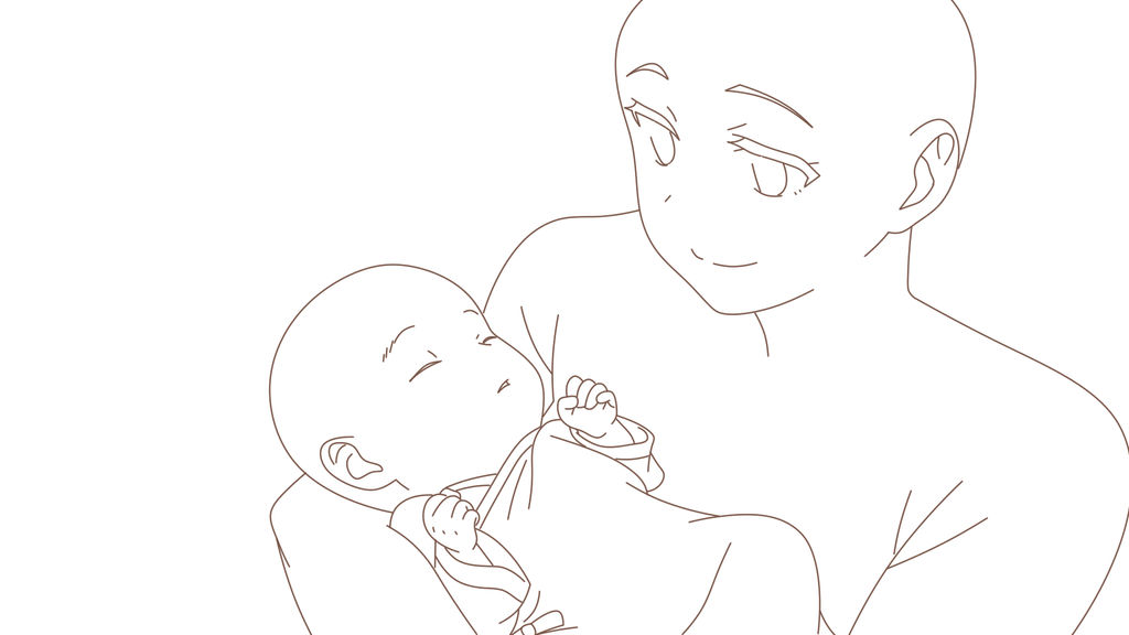 Baby Base Drawing Base Baby and Mother by MouxeSaint on DeviantArt