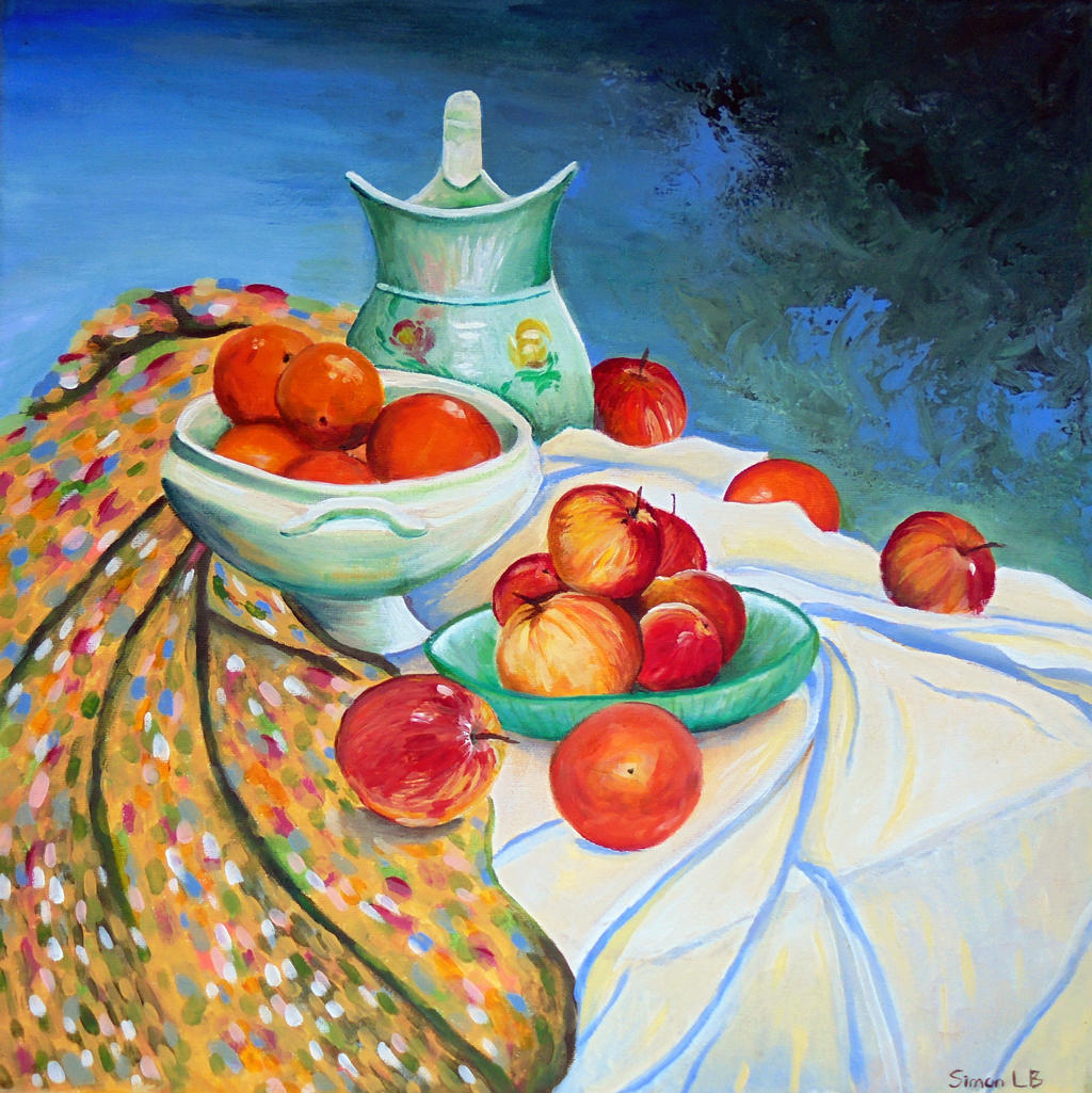 Nature morte (pommes et oranges)