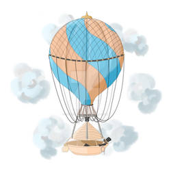 The dreamer: floating away on a hot air balloon.