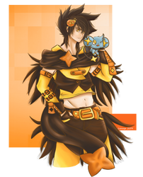 Luxray Shiny Gijinka by Loroxga