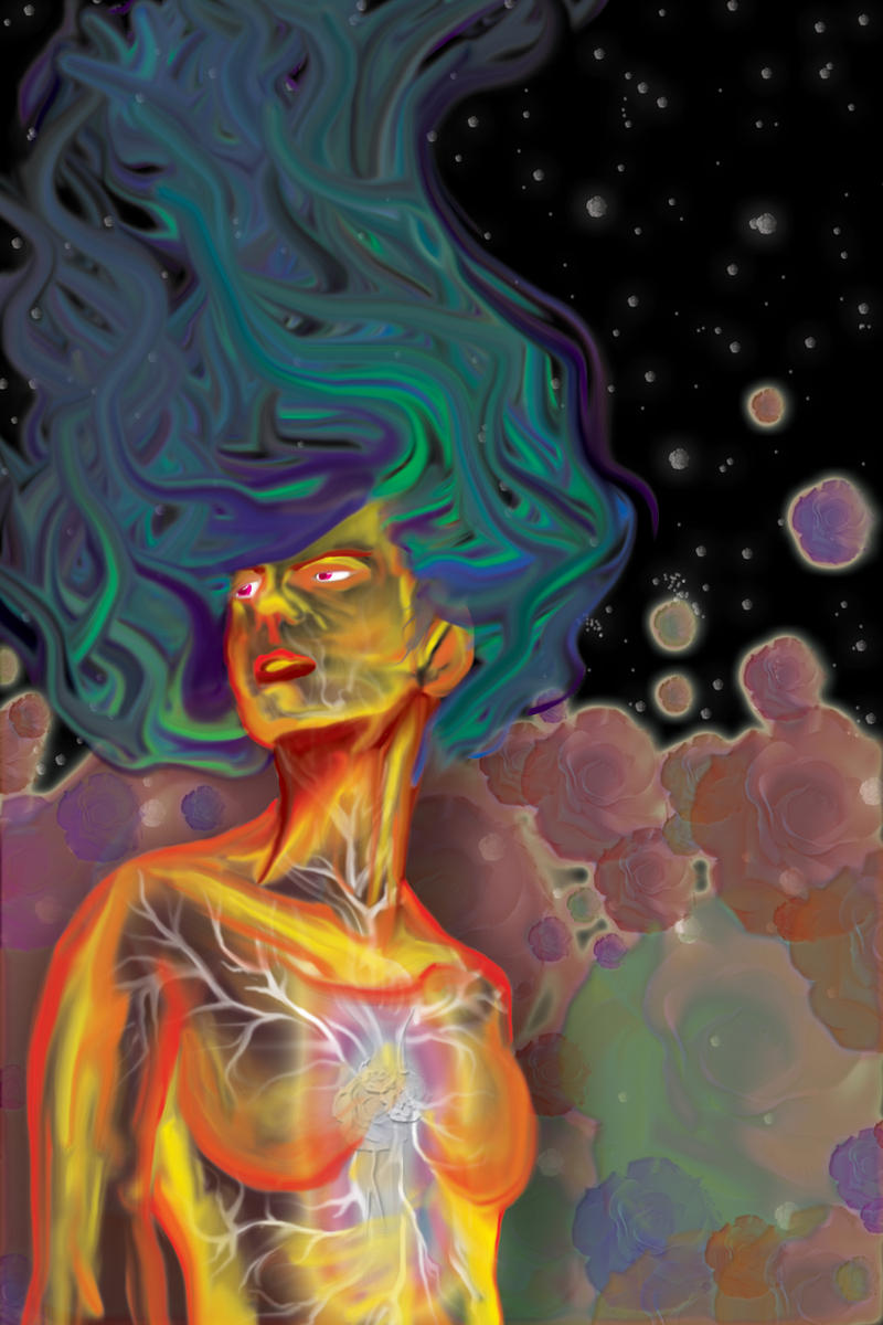 Cosmic Rose Garden by Oriwhitedeer on DeviantArt