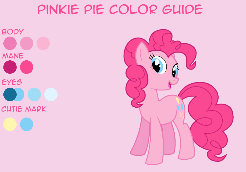 Pinkie Pie Color Guide by LeafiaTree on DeviantArt
