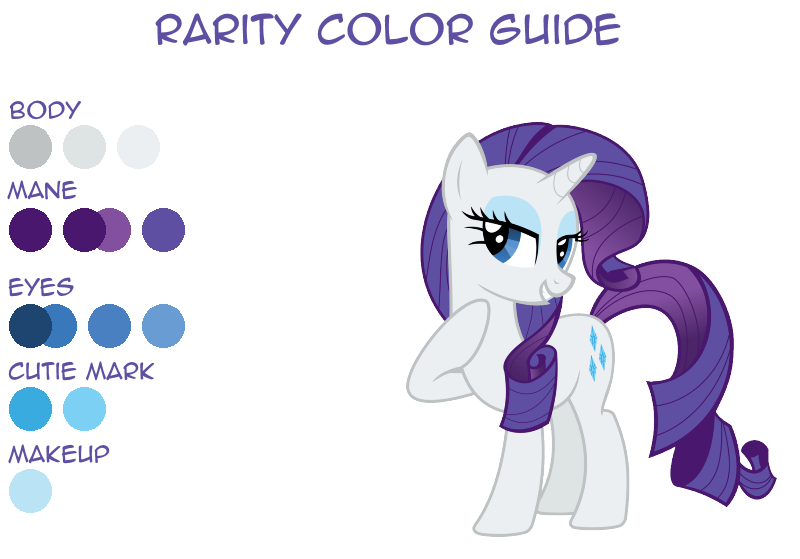 Rarity Color Guide by LeafiaTree on DeviantArt
