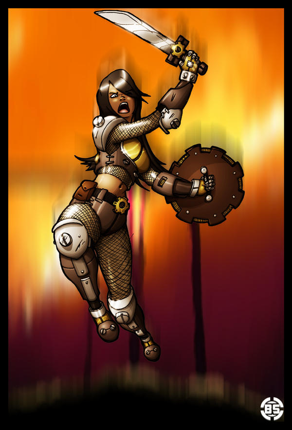 Clockwork Warrior by kildeh