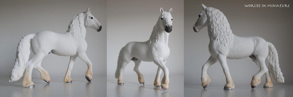 white Friesian stallion (special edition)