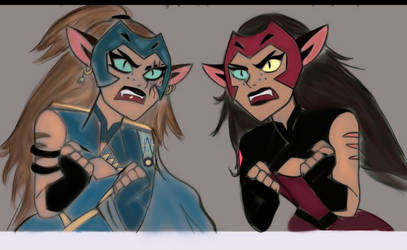 Catra and (in palette) Carena 