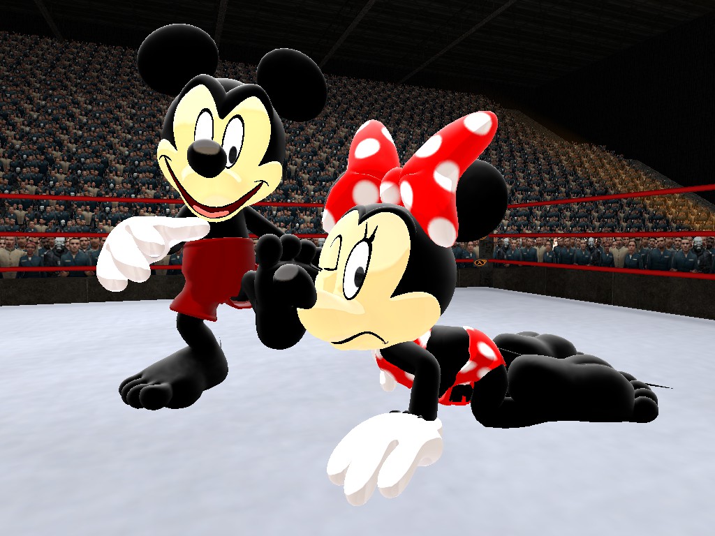 Mickey vs. Minnie: Kick by MrHoo1 on DeviantArt