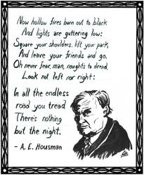 Poem by A.E. Housman ~ Drawing of Clarence Darrow