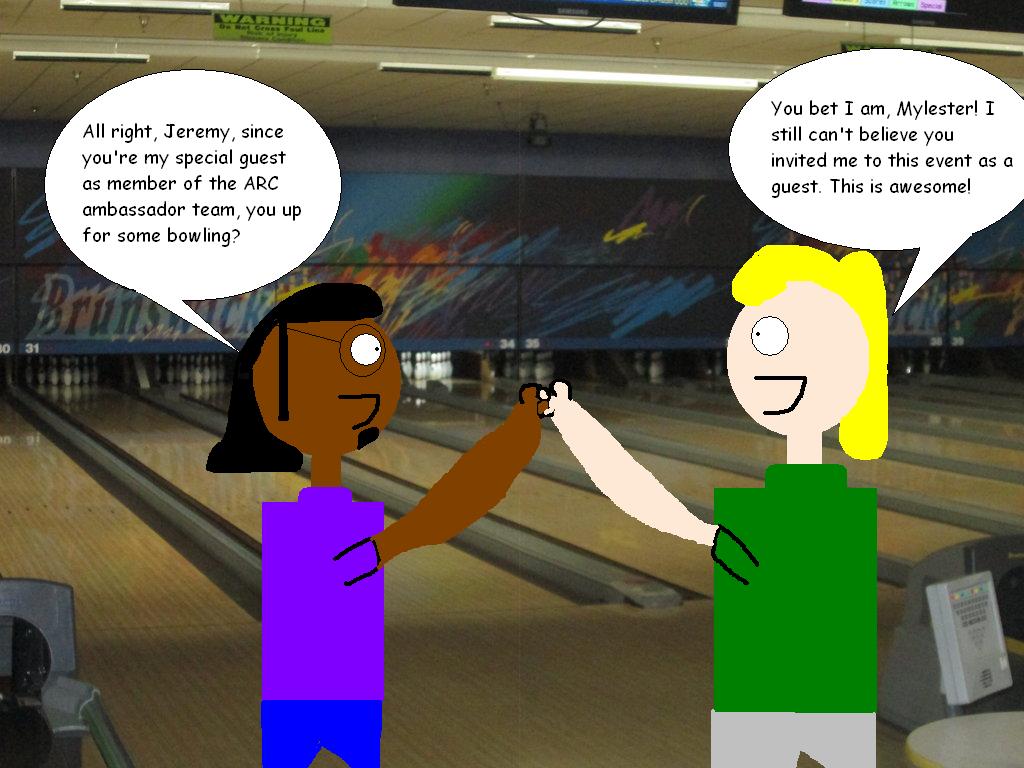 Me and Jeremy do bowling