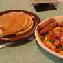 Ultimate breakfast skillet with pancakes