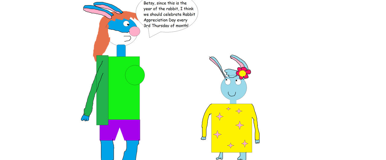 Lester The Rabbit Planning on Rabbit Appreciation Month by mylesterlucky7 on DeviantArt