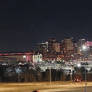 View of Denver skyline from the stadium
