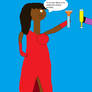 Bonnie raises a toast to my birthday