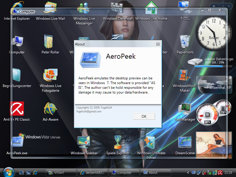 windows7 aero peek on xp