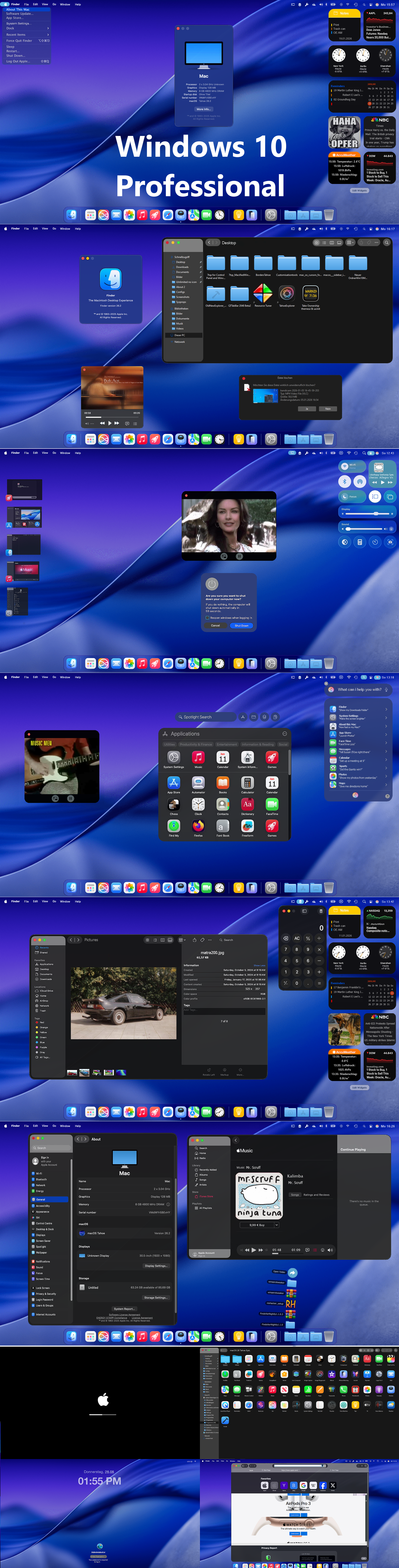 Windows to MacOS Tahoe26.2 customisation - Final