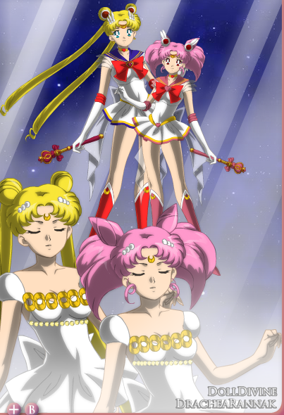 Sailor Moon and Sailor Chibi Moon