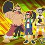 Pokemon Ash with 2 Fighting Gym Leaders