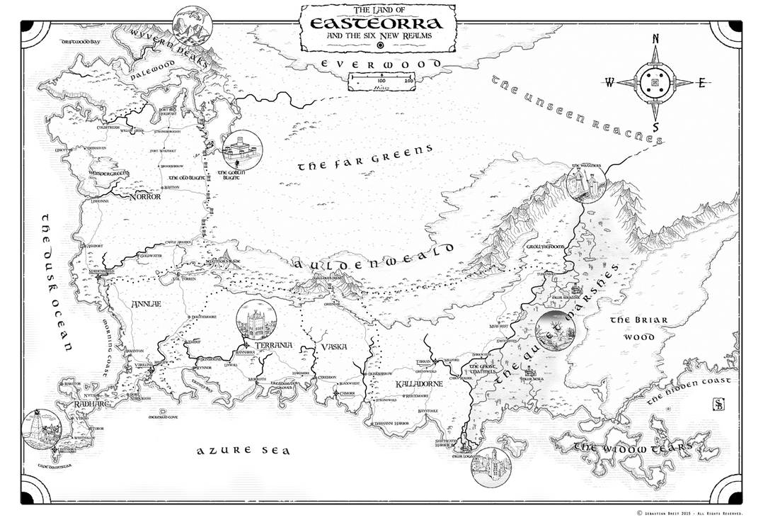 Easteorra Map by stratomunchkin