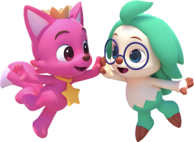 Pinkfong And Hogi Doing High Five (PNG) by Manoroum on DeviantArt