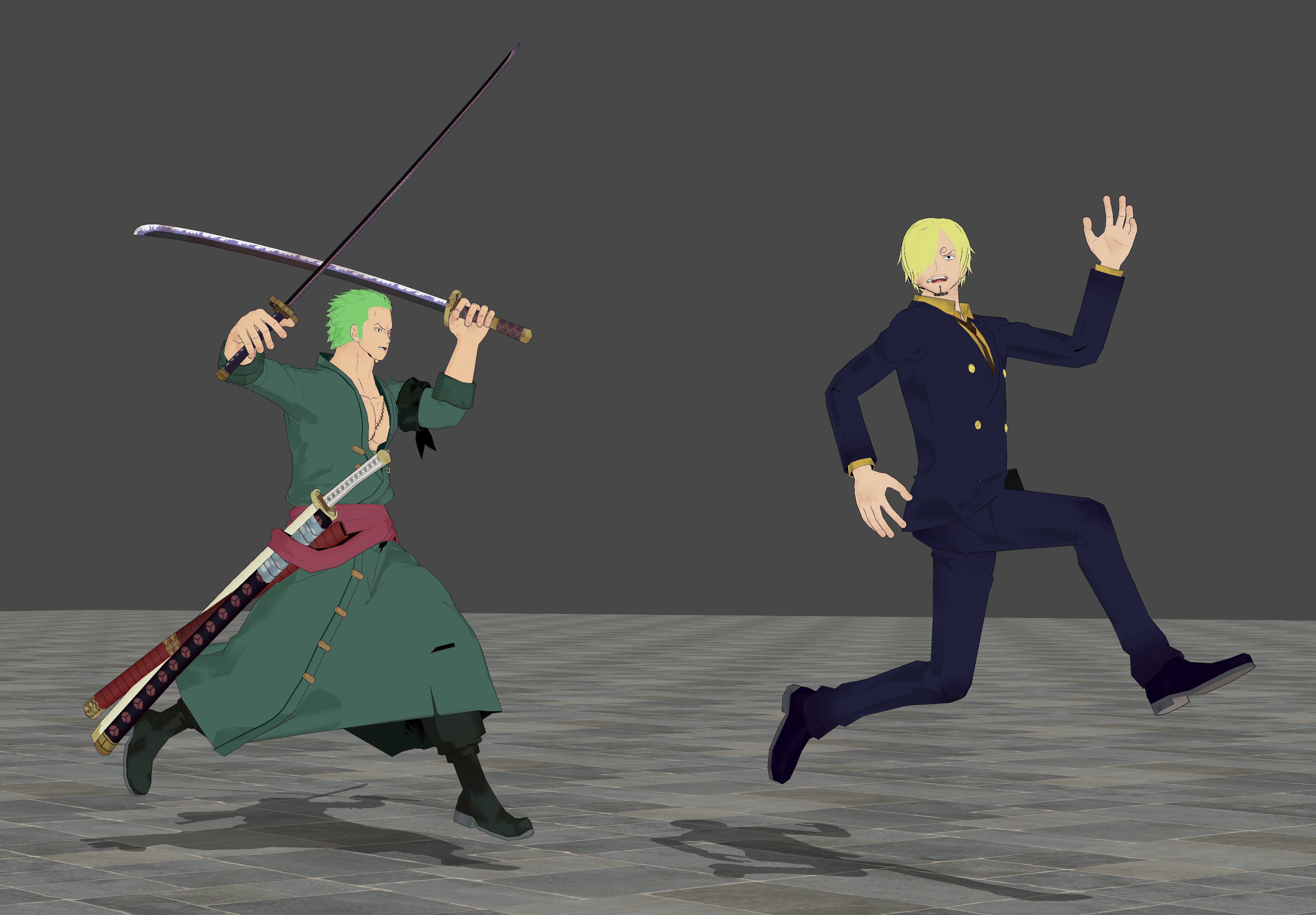 Zoro and Sanji - poses