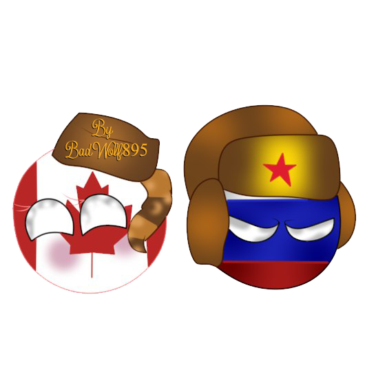 *Countryballs * Canada and Russia by BadWolf895 on DeviantArt