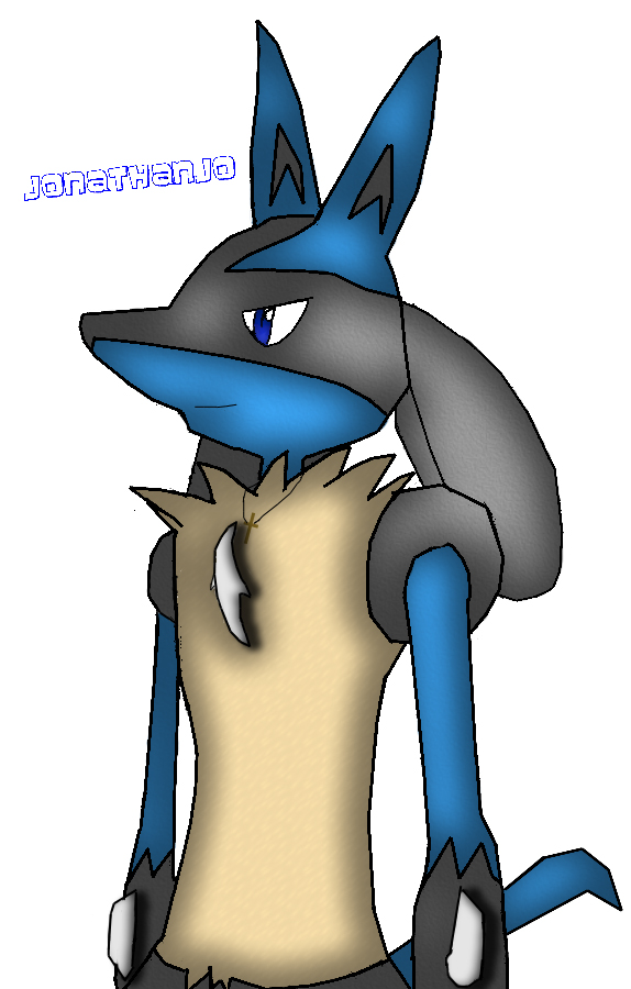 Lucario of God version happy