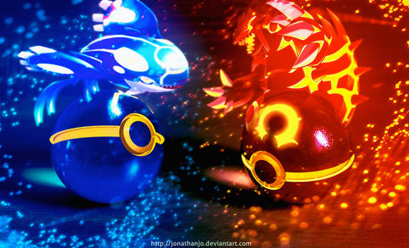 Pokeballs of Omega Ruby and Alpha Sapphire