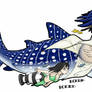 Whale shark Mermaid Colored