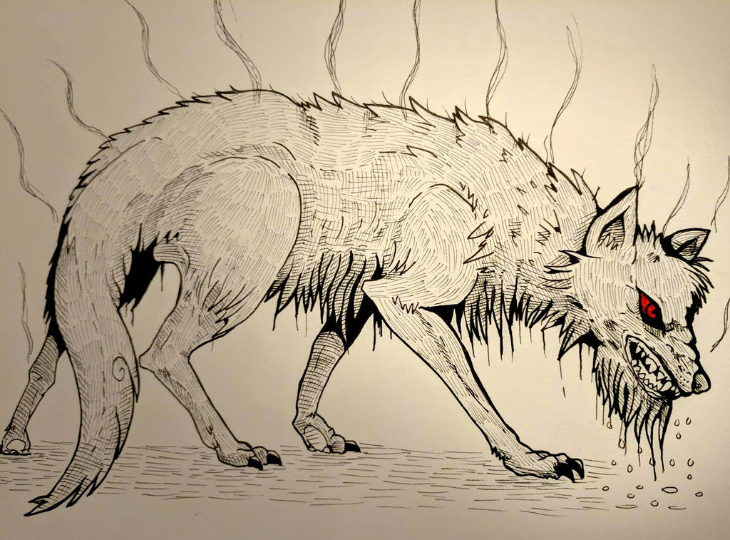 Inktober Day 26 - Black Shuck