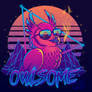 OWLSOME Owl Retrowave Style design