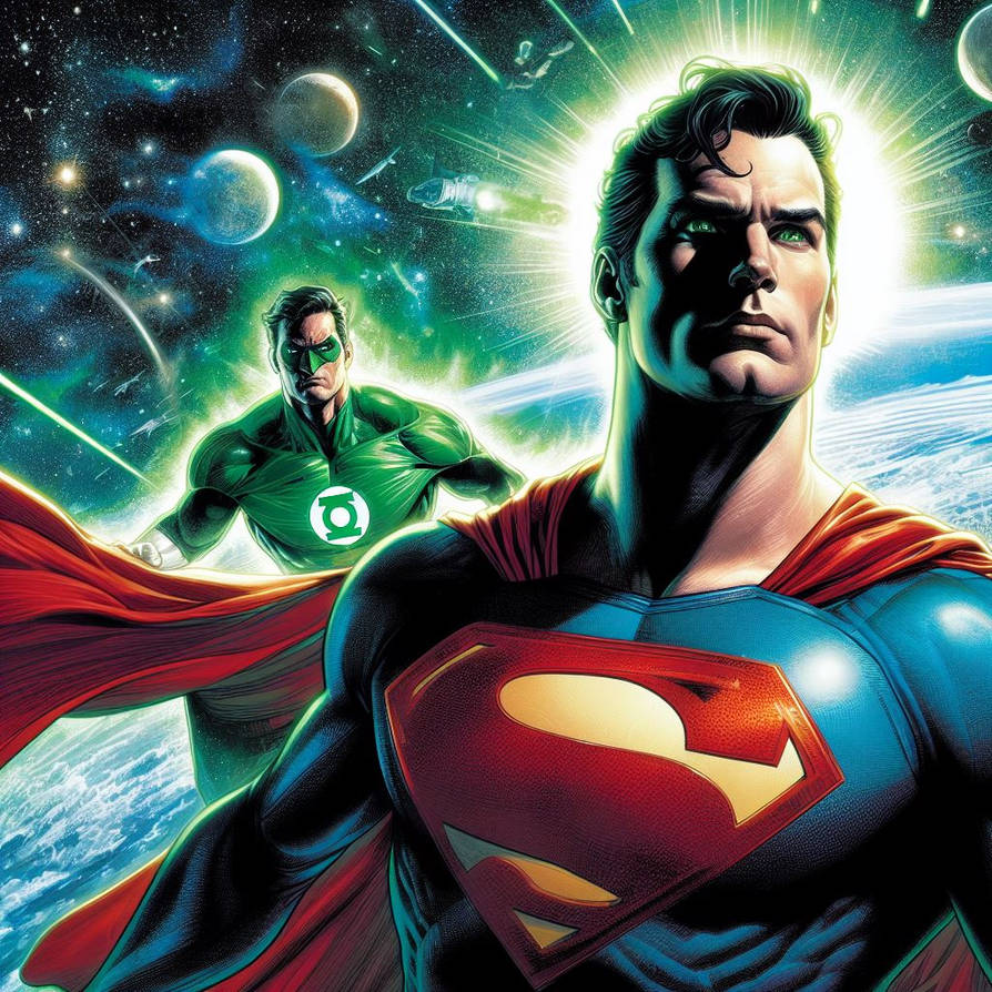 Superman and Green Lantern by youraiart on DeviantArt