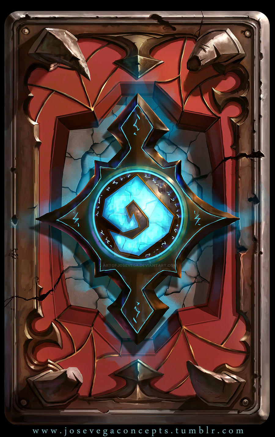 Fan art work - card back by artofjosevega on DeviantArt
