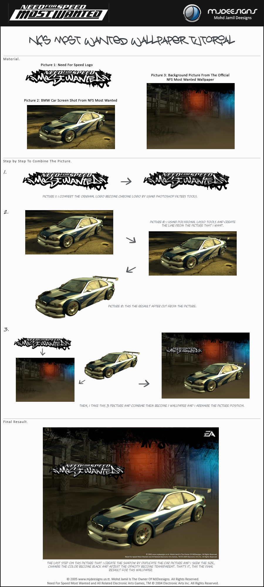 NFSMW Wallpaper Tutorial