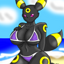 Com - The Umbreon Girl at The Beach