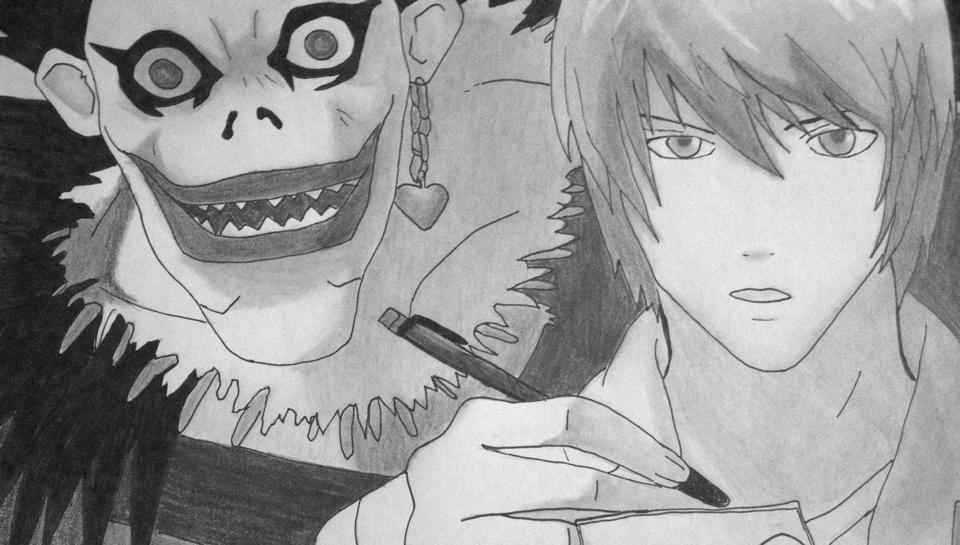 Death Note fan art - Light and Ryuzaki🖤☠️ : r/drawing