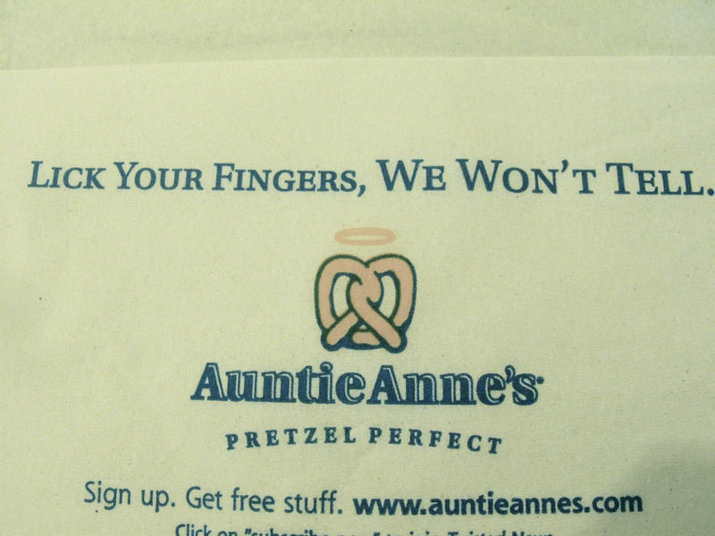 Auntie Anne's....