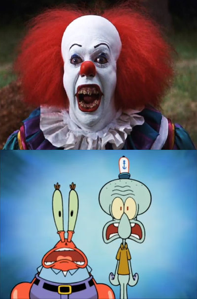 Squidward and Mr. Krabs are Scared at Pennywise by 03Daimond24 on ...