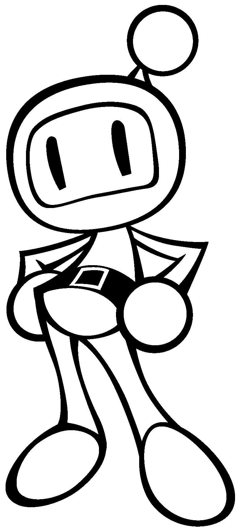 Desenho do Bomberman para colorir