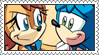 Sally x Sonic Stamp by LoveAnimeAndCartoons