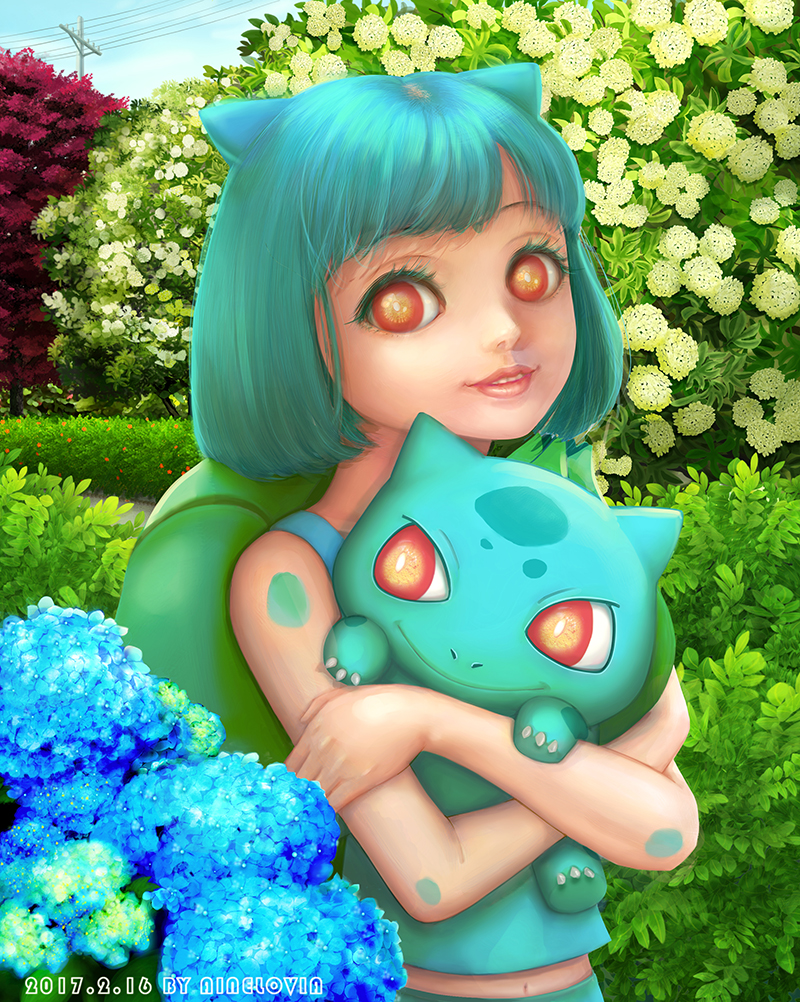 OmiContest: Living with green - Bulbasaur gijinka