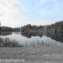 Selective Color: Blue River Waterscape