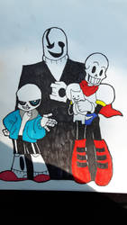 Sans And Papyrus with Gaster-belt