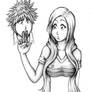 Orihime feeds Ichigo