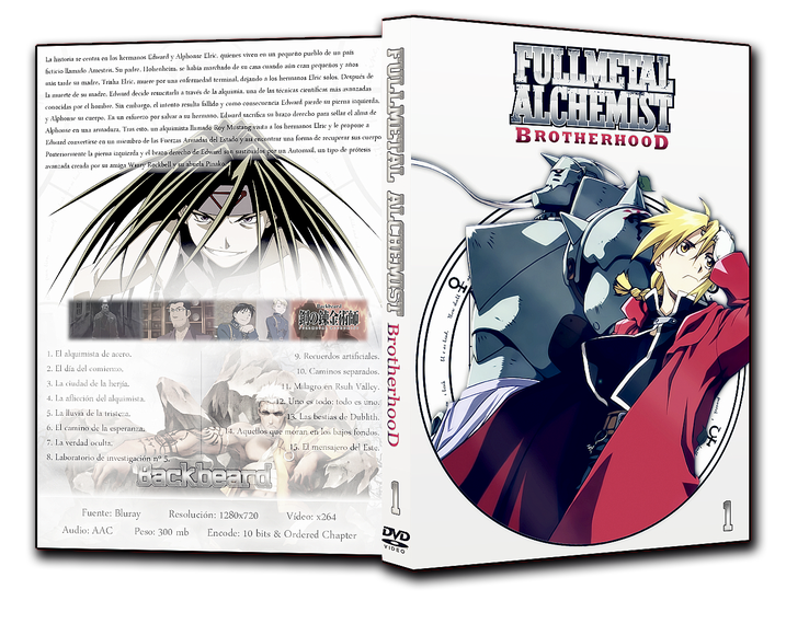 Full Metal Alchemist Brotherhood DVD Cover 1