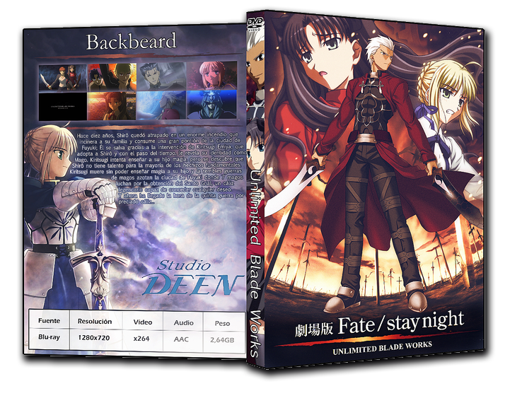 Fate Stay Night Unlimited Blade Works Dvd Cover By Wakka256 On Deviantart