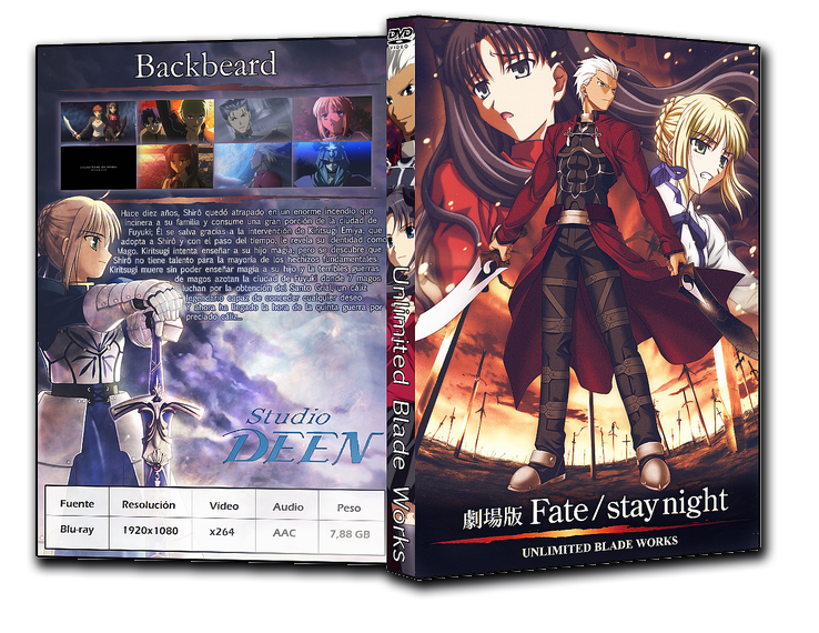 Fate Stay Night: Unlimited Blade Works DVD Cover 2